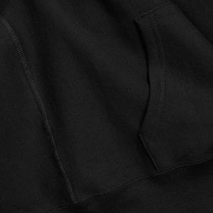 Relaxed Fit <b>Fleece</b> Hooded Sweatshirt in <b>Black</b> Color Soft Cotton Blend Pullover Hoodie Casual Warm Unisex Streetwear - Product Image 6