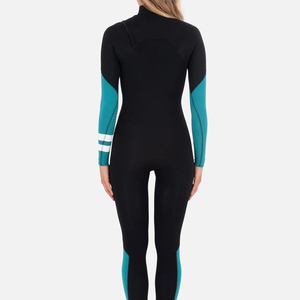 Traje de Neopreno de Una Pieza para Mujer, Cuello Alto, Manga Larga, Bloques de Color, Elástico, Pantalones de Corte Regular - Product Image 2
