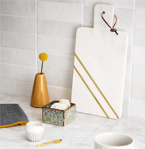 Tabla de Cortar de Mármol Ecológica, Apta para Lavavajillas, Rectangular, con Cuchillo para Queso - Product Image 2