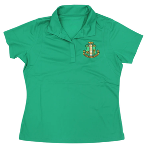 Polo Deportivo AKA para Mujer, Color Verde, Micropique, con Cresta Bordada, para Golf, Alto Rendimiento - Product Image 1