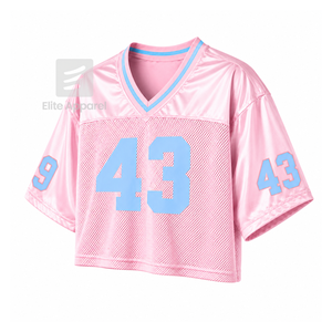 Camiseta personalizada de la hermandad Gamma Phi Delta con cuello en V, color sólido, manga corta, azul cielo y rosa, estilo casual para mujer, de malla de poliéster. - Product Image 2