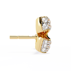 Aries Jewel Classic Design Round Cut Lab Grown Diamond 14K Gold IGI Certified <b>Earring</b> <b>Tops</b> for Gift Party & Anniversary - Product Image 4
