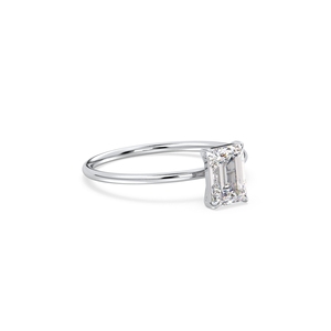 Fabrication de bijoux REYES OEM ODM, bagues de fiançailles solitaires en argent sterling 925 avec moissanite certifiée GRA pour femmes - Product Image 3