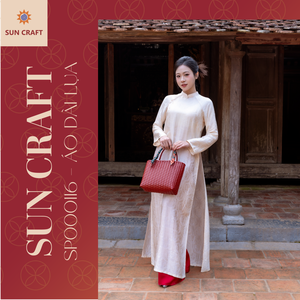 Ao Dai Vietnamita Premium - Túnica de Cinco Paneles de Seda Nha Xa Auténtica con Pantalones Rojos - Vestido Tradicional de Año Nuevo Lunar para Mujer - Product Image 1