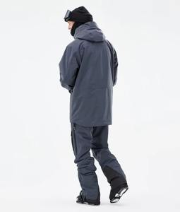 Veste de ski unisexe personnalisée bleu clair à capuche – Imperméable, isolante en polaire, respirante, fermeture éclair, extensible, pour la neige - Product Image 2