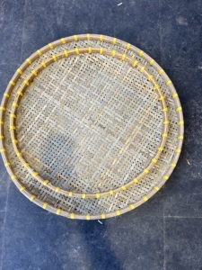 Round Smoked Bamboo Handmade Serving and Drying <b>Trays</b> Reusable for Farm Produce Agricultural Products Food and Herbs - Product Image 2