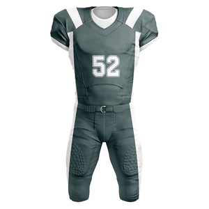 Uniforme de Fútbol Americano Personalizado Unisex, Número 52, Gris y Blanco, Impresión Digital, Transpirable, Equipo de Protección de Alta Calidad, Talla Adulto - Product Image 1