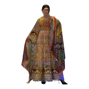 Robes afghanes Kuchi aux dernières tendances, prix de gros, richement brodées, longueur cheville, respirantes, robes décontractées pour femmes - Product Image 1