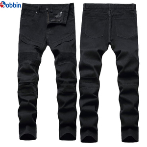 Pantalones Vaqueros para Hombre, de Alta Calidad, Corte Slim Fit, Cintura Media, Pierna Recta, Casuales, de Algodón Transpirable, con Bolsillos - Product Image 5
