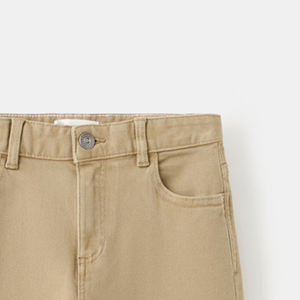 Diseño de alta calidad para compradores al por mayor / Pantalones casuales de color sólido con presillas para cinturón, de algodón suave y cómodos para niños - Product Image 3