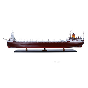 Modèle de navire de cargaison Edmund Fitzgerald L100 en cèdre peint, fait main – Décoration nautique en bois vietnamien et cadeau pour collectionneur - Product Image 1