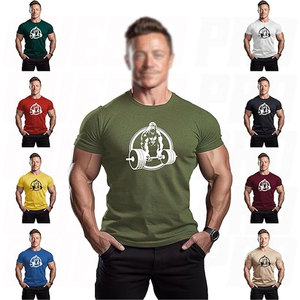 เสื้อยืดเพาะกายผู้ชาย เสื้อยืดออกกำลังกายแฟชั่น เสื้อฮิปสเตอร์สำหรับฟิตเนส ชุดออกกำลังกาย เสื้อกีฬาเพื่อประสิทธิภาพสูง สวมใส่สบายๆ - Product Image 5