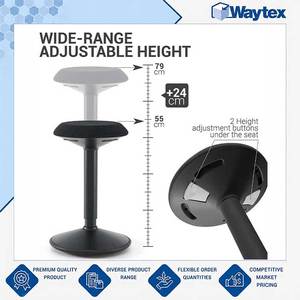 Tabouret dynamique actif réglable en hauteur SCORPI noir, qualité supérieure, best-seller, du fabricant de premier plan - Product Image 3