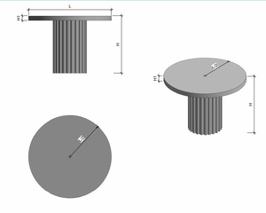 Mesa de Centro de Concreto con Patas de Madera Sólida, Moderna y Duradera para Sala de Estar y Oficina 2026 - Product Image 3