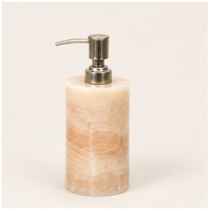 Distributeur de savon en onyx naturel de luxe en gros, pompe à lotion en pierre de marbre pour la décoration de salle de bain moderne, accessoires pour hôtels et maisons - Product Image 1