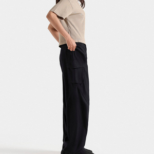 Pantalones de Mujer de Cintura Alta Elástica, Forro Polar Suave, Corte Bootcut, Estilo Casual Hip Hop, Servicio OEM Personalizado, Transpirables para Verano - Product Image 4