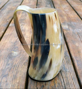 Taza de Cuerno de Búfalo de Alta Calidad, Hecha a Mano, Acabado Pulido Suave, Estilo Rústico y Duradero - Product Image 1