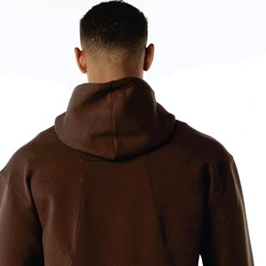 Sweat à capuche en coton épais pour homme, de luxe, coupe oversize, avec logo brodé personnalisé, en tissu français épais, mélange de coton de base - Product Image 6