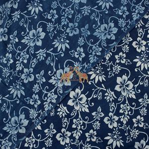 Tissu en coton imprimé floral indigo fait main de haute qualité pour vêtements et décoration intérieure - Product Image 5