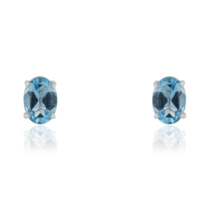 New Arrivals 925 Sterling <b>Silver</b> Natural Blue Topaz December Birthstone Fine <b>Studs</b> <b>Earring</b> For Everyday Wear - Product Image 1