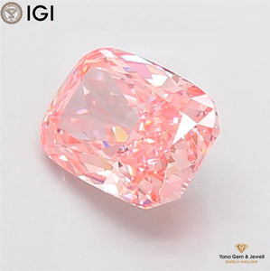 Bague pour femme en diamant CVD cultivé en laboratoire, couleur rose vif fantaisie, pureté VVS2, taille coussin, 3,01 carats, certifiée IGI, pour usage quotidien - Product Image 6