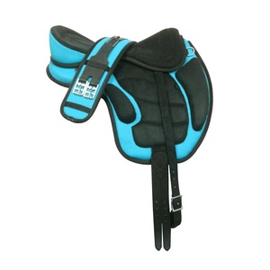 Horse <b>Saddle</b> <b>Treeless</b> for Riding Deep Padded Seat Secure Fit Genuine Leather - Product Image 1