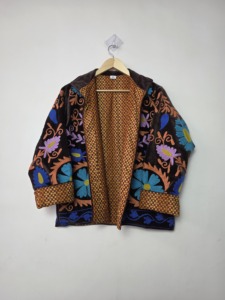 เสื้อแจ็คเก็ตกำมะหยี่ปักลายดอกไม้ คอจีน แขนยาว ทำมือ สไตล์โบฮีเมียน ซับในผ้าฝ้ายระบายอากาศ ใส่ได้ทั้งฤดูหนาวและฤดูร้อน - Product Image 5