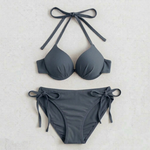 Ensemble de maillots de bain brésiliens personnalisés, bikinis et vêtements de plage, maillot de bain pour femmes, vêtements de plage pour filles, bikini triangle - Product Image 6