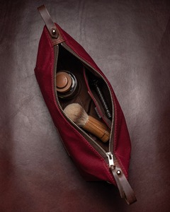 Leather Canvas <b>Toiletry</b> Bag Waterproof Travel Organizer Cosmetic <b>Storage</b> Dopp Kit Large Capacity Bag LCTB-0065 - Product Image 3