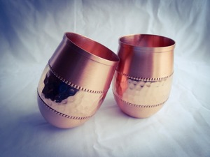 Verre à eau en cuivre style rustique, ambiance campagnarde, couleur unie, prix de gros - Product Image 5