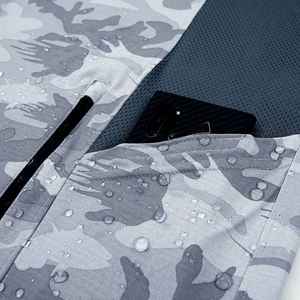 Chemise de pêche à manches longues pour homme, avec logo personnalisé, protection solaire anti-UV UPF 50+, séchage rapide, 100% polyester, boutonnée - Product Image 4