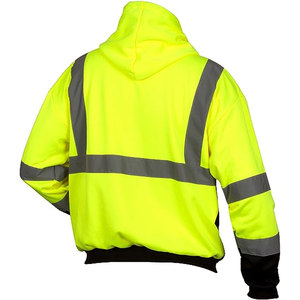 Sudadera con Capucha Reflectante de Alta Visibilidad para Hombre, Sudadera de Seguridad con Capucha Acolchada de Alta Visibilidad para Trabajo - Product Image 2