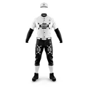 Factory Direct Custom Full Set Baseball Uniform Combo for Quick Dry Mens Adult <b>Athletic</b> Apparel 100% Polyester - Product Image 2
