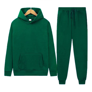 Survêtements Homme Personnalisés de Haute Qualité 100% Coton Épais Manches Longues Couleur Unie Épaules Tombantes Tenue Décontractée Survêtements à Capuche - Product Image 1