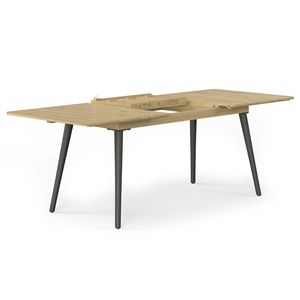 Light Teak <b>Outdoor</b> <b>Extendable</b> <b>Dining</b> <b>Table</b> for Beachside Use - Product Image 2