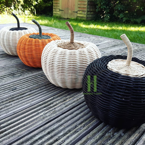 Venta al por mayor Top Seller Cestas de almacenamiento de ratán para niños Juguete hecho a mano Cesta de almacenamiento de calabaza para decoración del hogar OEM aceptable en Vietnam - Product Image 6