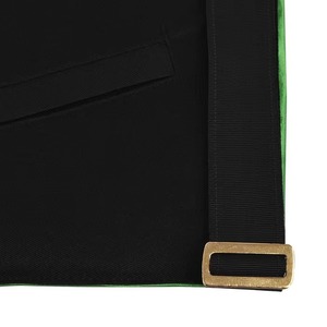 Ceinture de Maître Maçon du Rite Écossais en Velours Moiré avec Ruban et Poinçon Carré et Compas Dorés, Personnalisable sur Demande - Product Image 2