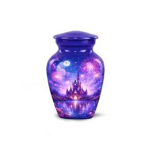 Urna Conmemorativa de Metal Personalizada con Diseño de Atardecer sobre el Agua para Cenizas Humanas de Adultos, para la Madre, Modelo UHI-185 de Uzair Handicrafts - Product Image 6