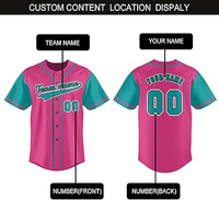 Camisetas de Béisbol Personalizadas para Adultos, Unisex, Manga Corta, Impresión por Transferencia de Calor, Uniformes de Equipo, Letra Frontal, Antibacterianas, Venta al Por Mayor