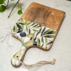 Tabla de Cortar de Madera de Mango con Estampado Floral Sostenible, Acabado Esmaltado, Ecológica, 2 cm de Grosor, Apta para Lavavajillas, para Cortar Pizza y Alimentos - Product Image 2