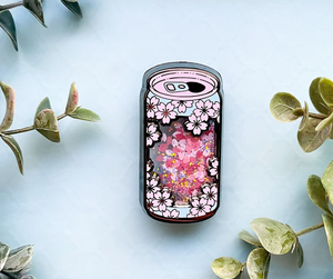 Épinglette personnalisée de haute qualité à effet sable mouvant, motif <span class=keywords><strong>Sakura</strong></span> Soda, fleur de cerisier en mouvement, paillettes, émail - Product Image 3
