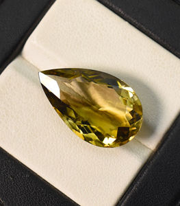 Piedra Preciosa de Cuarzo Limón Natural en Forma de Pera, 21X13.5X5 mm, 13.35 Quilates, Piedra Suelta para Joyería - Product Image 3
