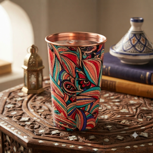 Vaso de Cobre Puro con Diseño Impreso, Hecho a Mano, Ayurvédico, para Agua, para Hogar, Cocina, Hotel, Bar, Venta al Por Mayor, OEM - Product Image 4