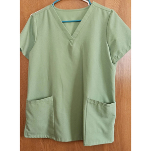 V-Neck <b>Scrub</b> <b>Top</b> for Women Classic Fit 2 Pockets High Performance Easy Care Women <b>Scrub</b> <b>Top</b> Doctor Short Sleeved Work Uniform - Product Image 2