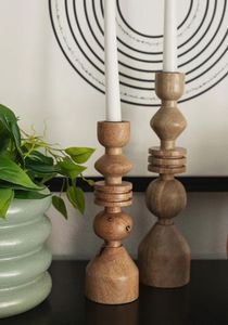 Natural Solid Wood Candle Stand for Living Room Decoration Vintage Wooden <b>Tealight</b> <b>Holder</b> Handmade Craft Decoration - Product Image 5