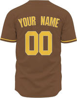 Maillot de baseball pour homme de haute qualité en Spandex/Coton, manches longues, personnalisable avec nom d'équipe et marque, antibactérien, hiver, logo frontal