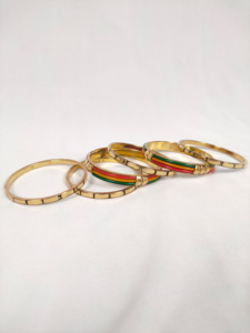 HZ0010 Hot Selling Chinese Style Enamel Painted brass Bracelet New Oil Drop Opening Design Tourist Attractions Fashion Bangles - Product Image 3