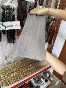 2024 vente en gros couleur os faisceaux droits brut cheveux humains vietnamiens pour les femmes noires modèle féminin 1 - Product Image 3