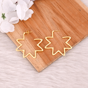 Best Quality Women's Elegant <b>Gold</b> <b>Plated</b> <b>Hoops</b> <b>Earrings</b> Statement Jewelry With Classic Style for Party - Product Image 2