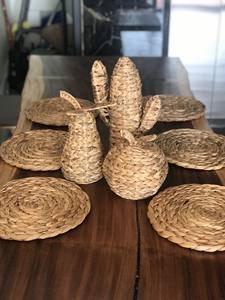 Set de table tressé en feuilles de maïs pour la décoration intérieure, napperons de table, événements et fêtes, décoration murale suspendue - Product Image 5